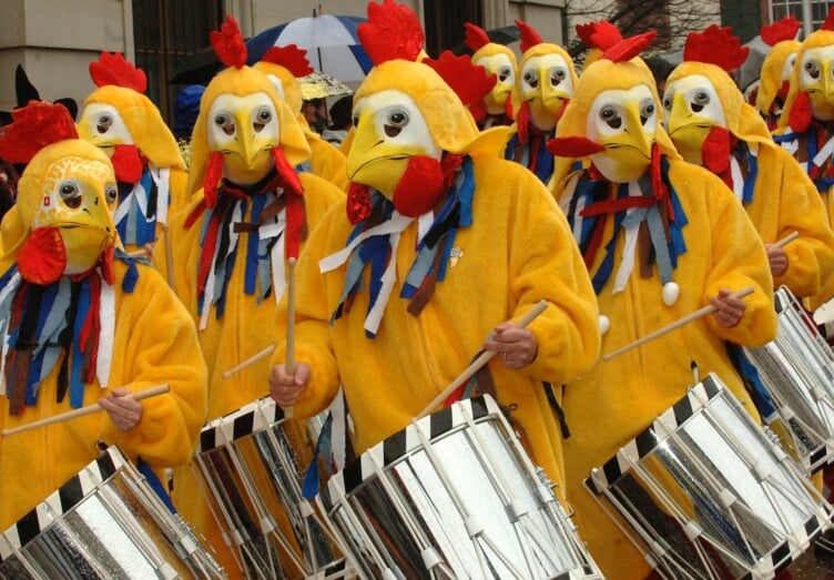 Der Cortege der Basler Fasnacht.