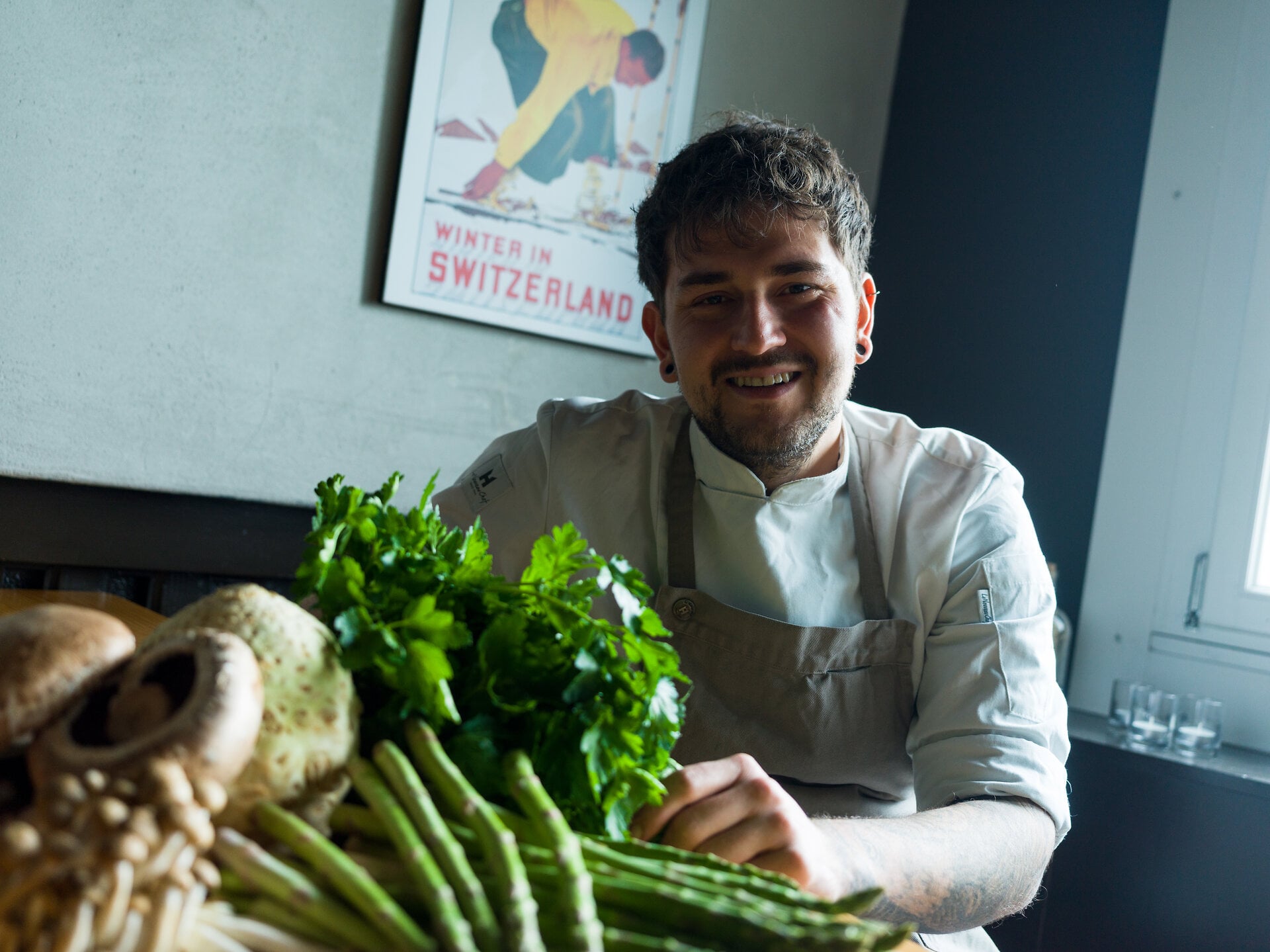Cyrill Baumann, Küchenchef des Ufer7. © Basel Tourismus, Oz Jacob Tabib